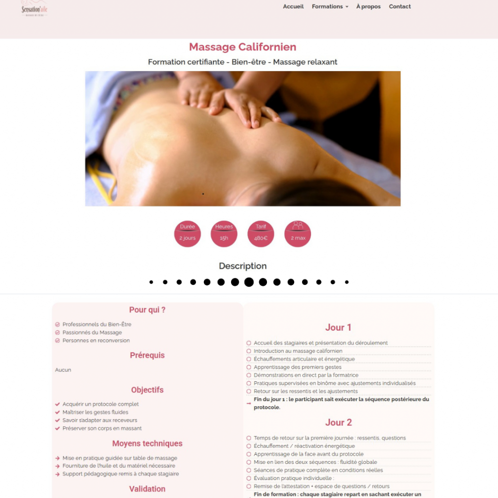 Site Formations de massages
